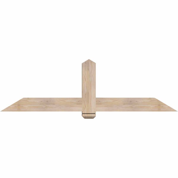 Ekena Millwork Eugene Smooth Timber Gable Bracket, Douglas Fir, 72"W x 21"H x 5 1/2"D x 5 1/2"F, 7/12 Pitch GBW072X21X0606EUG00SDF - main